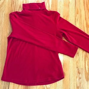 Vintage Tommy Hilfiger Women’s Red Turtle Neck Long Sleeve Shirt